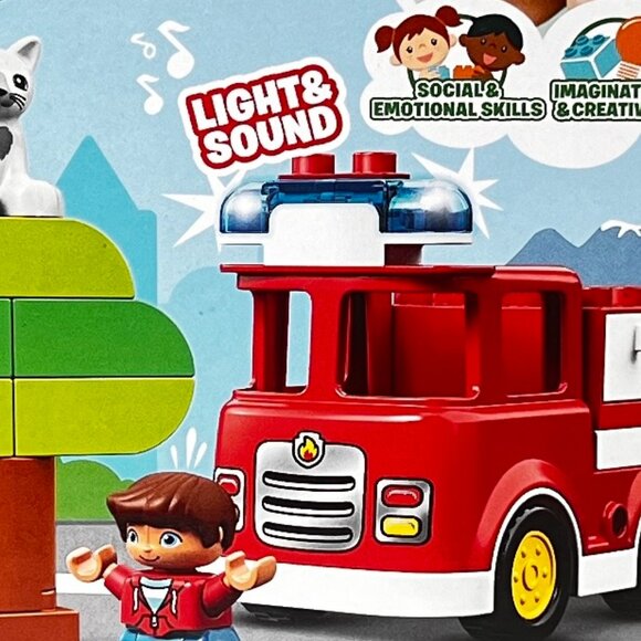 Brand New Lego DUPLO 10901 Town Fire Truck Building Blocks - Picture 3 of 9